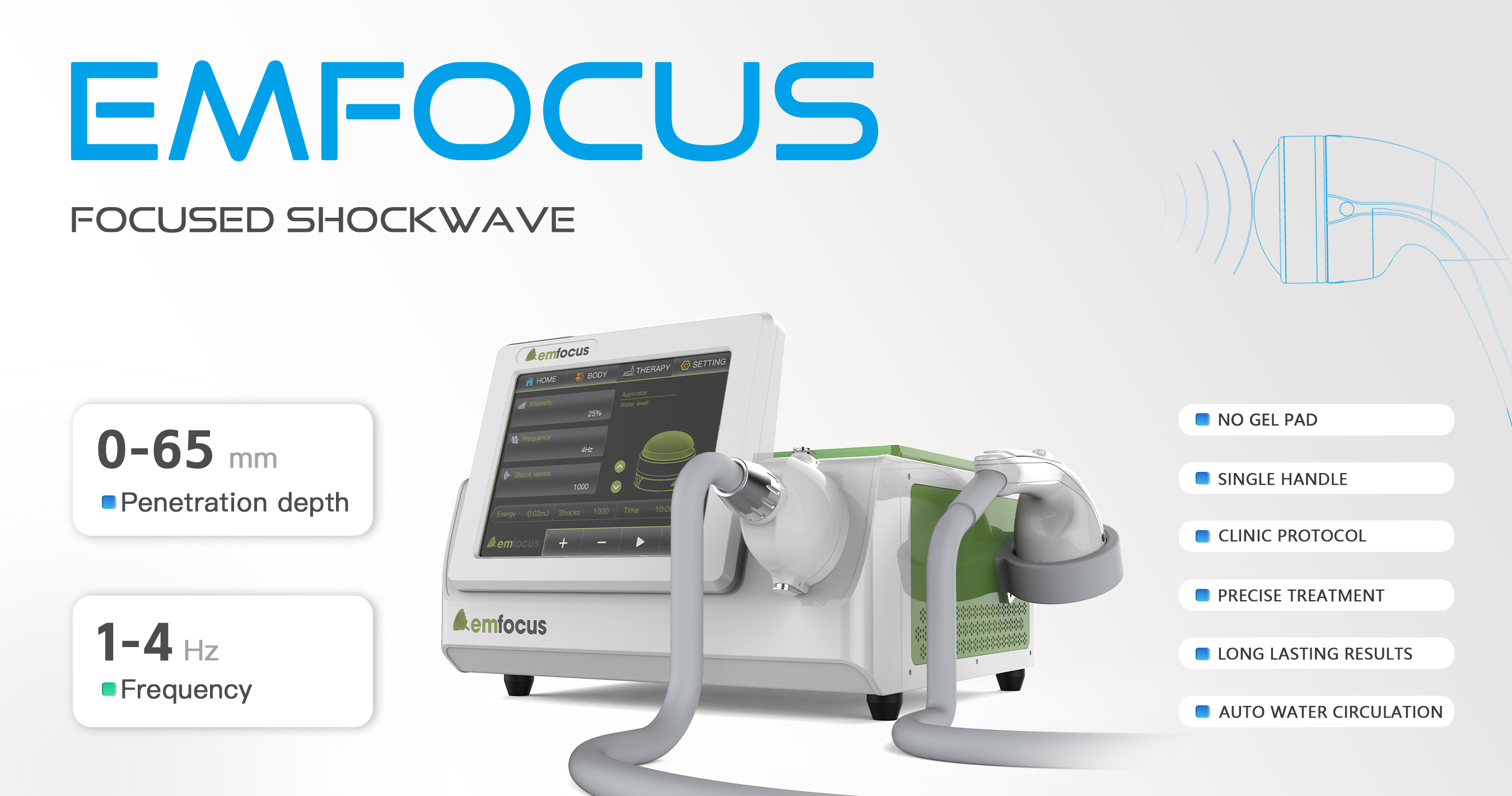 EMFOCUS Focused Shockwave Machine